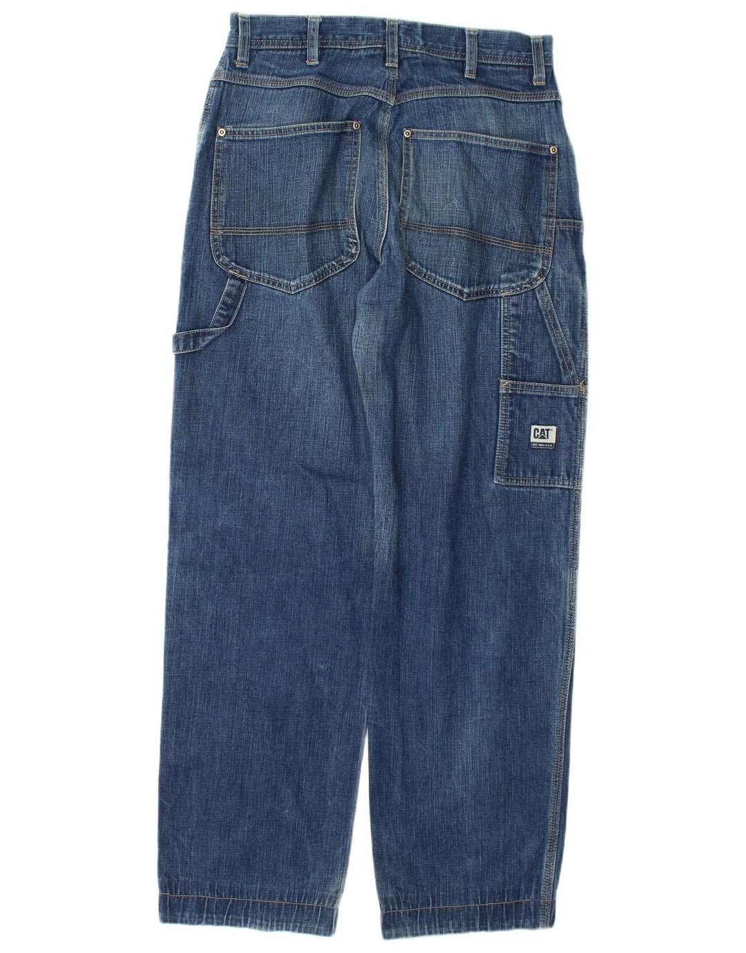 Jeans dritti cargo da uomo Caterpillar W28 L31 cotone blu