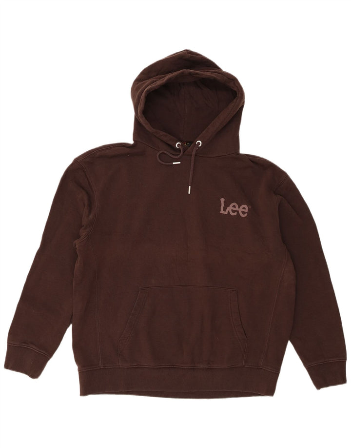 Maglione con cappuccio Lee da uomo, vestibilità regolare, grande, in cotone marrone