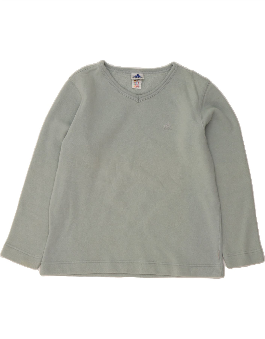 ADIDAS Womens Sweatshirt Jumper UK 12 Medium Green Cotton Vintage Adidas and Second-Hand Adidas from Messina Hembry 
