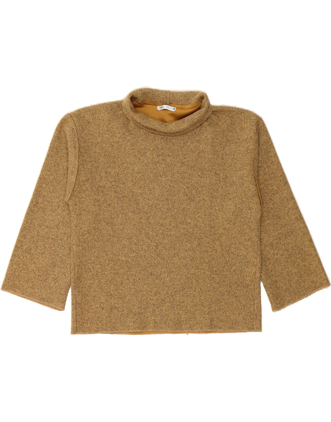 ZARA Womens Oversized Roll Neck Jumper Sweater UK 10 Small Brown Vintage Zara and Second-Hand Zara from Messina Hembry 