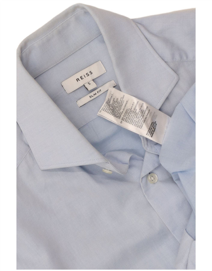 Camicia Reiss Slim Fit da uomo piccola in cotone blu