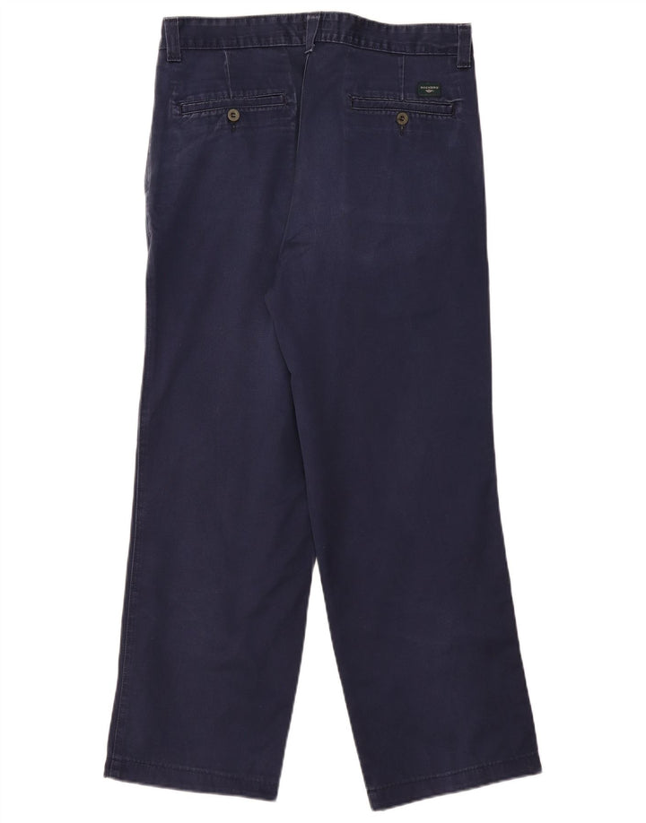 DOCKERS Pantaloni chino dritti da uomo W34 L28 Blu navy