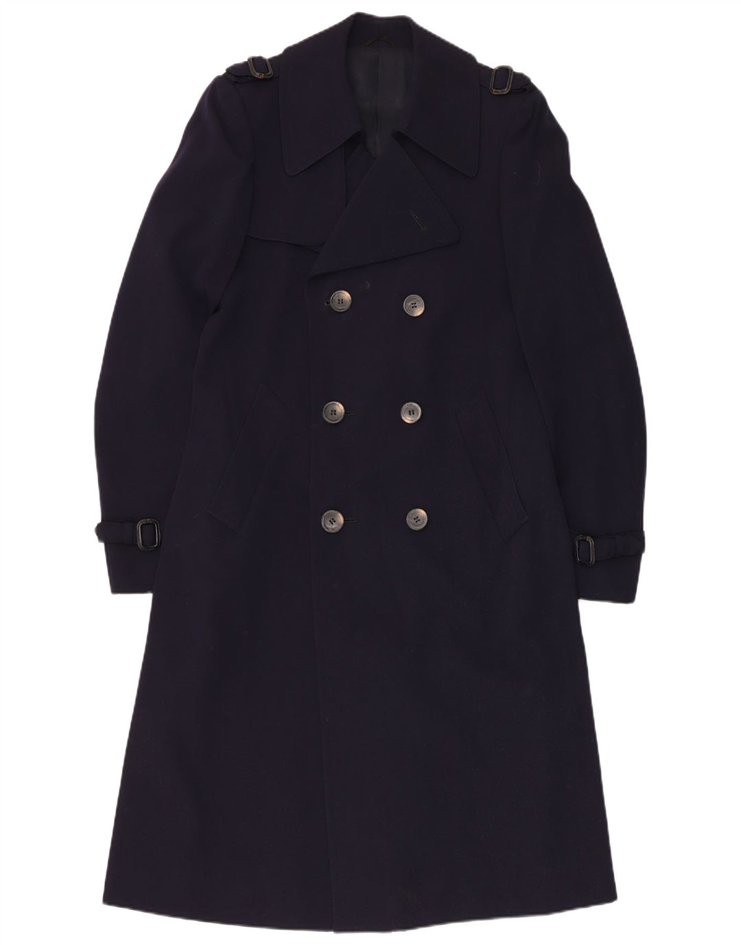 Trench da donna Chantal UK 12 medio in lana vergine blu navy