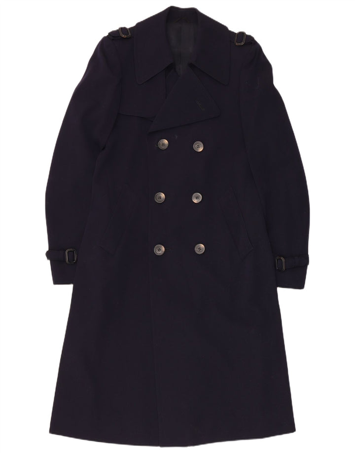 Trench da donna Chantal UK 12 medio in lana vergine blu navy