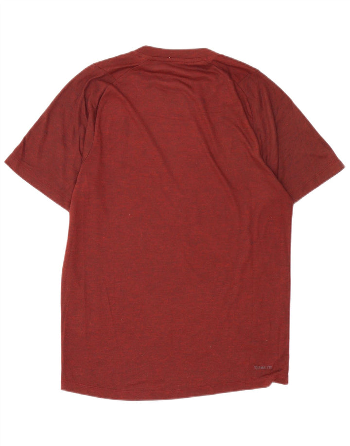 T-shirt Adidas Climalite da uomo piccola marrone chiazzata