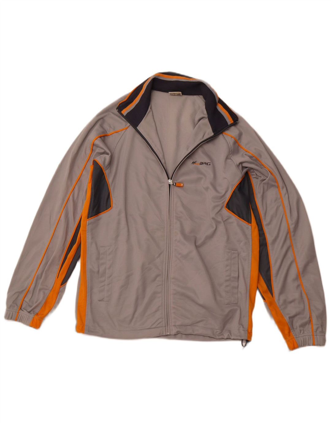 Giacca da tuta da uomo BRUGI in poliestere color block grigio medio