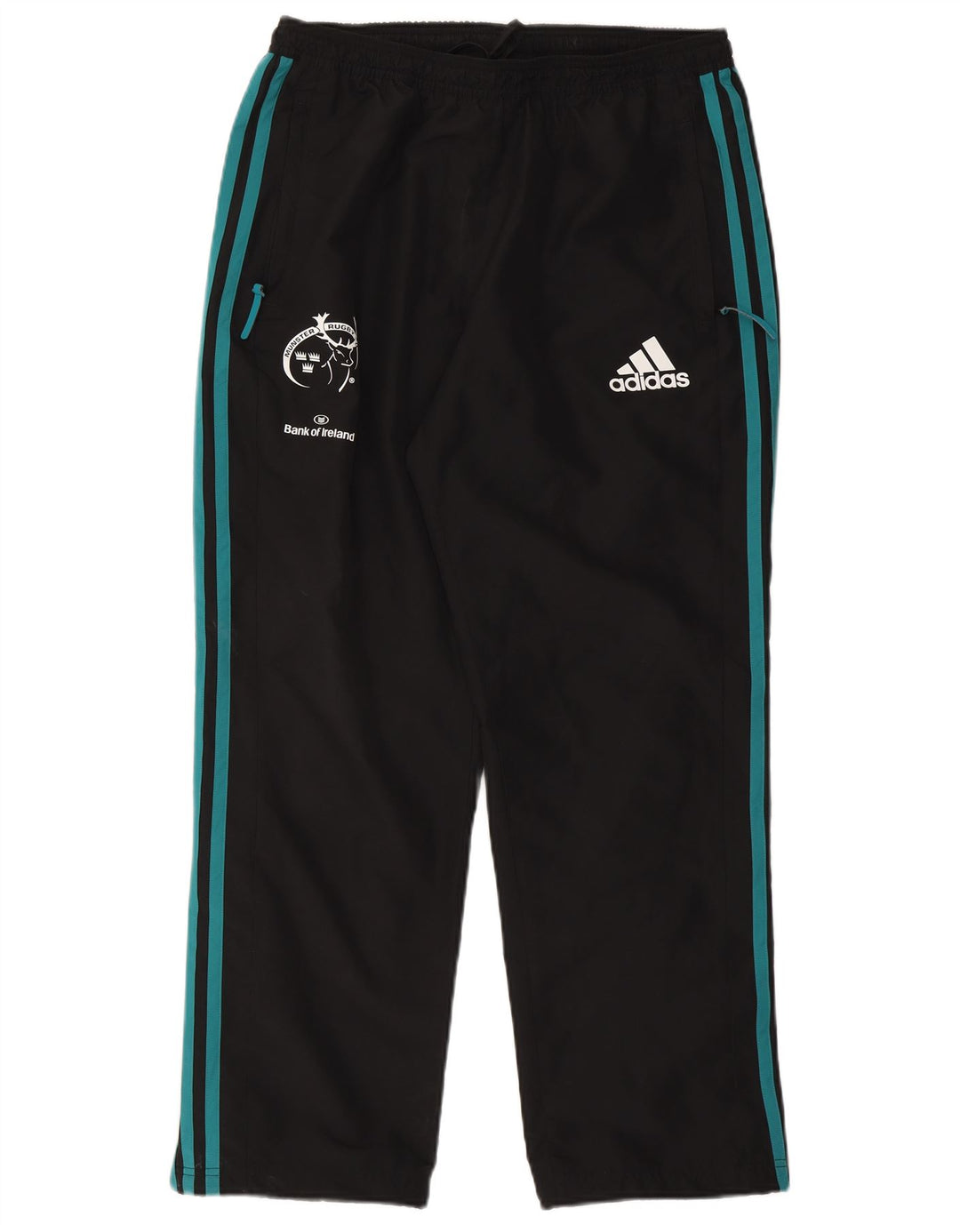 Pantaloni da tuta grafica da rugby Adidas Munster da uomo XL poliestere nero
