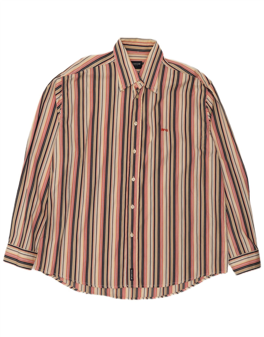 Camicia da uomo MC Gregor XL in cotone a righe multicolore