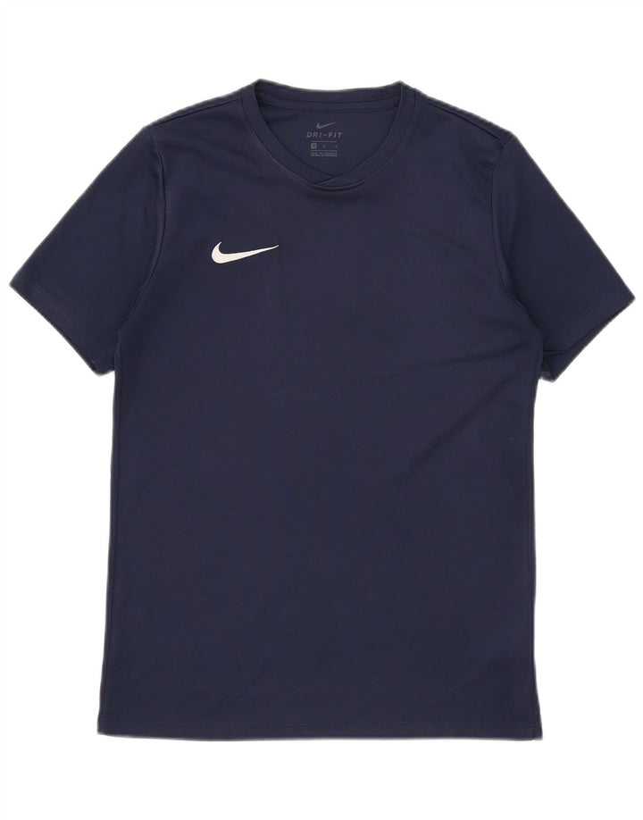 T-shirt NIKE da uomo Dri Fit Top medio in poliestere blu navy