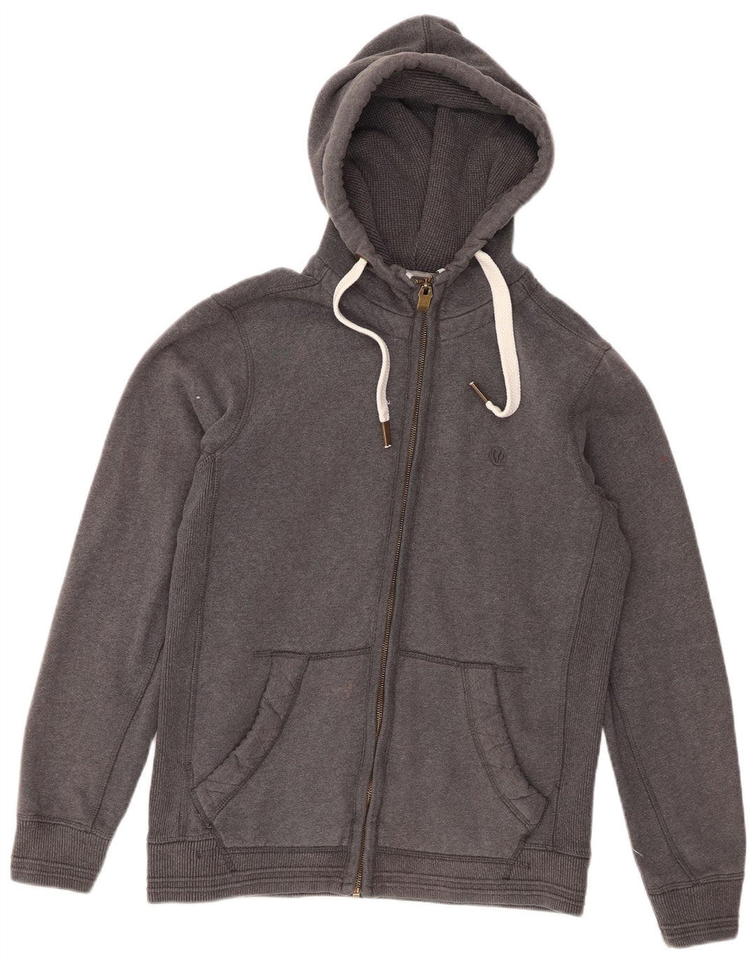 Felpa con cappuccio e zip da uomo Fat Face XS in cotone grigio