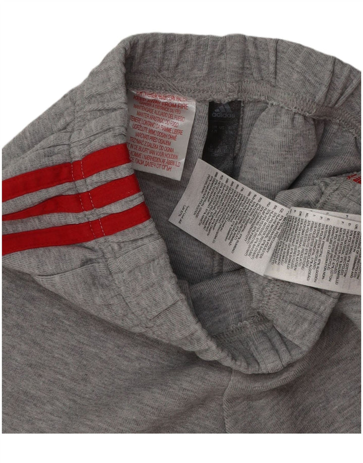 Pantaloncini sportivi Adidas da ragazzo 6-7 anni in cotone grigio