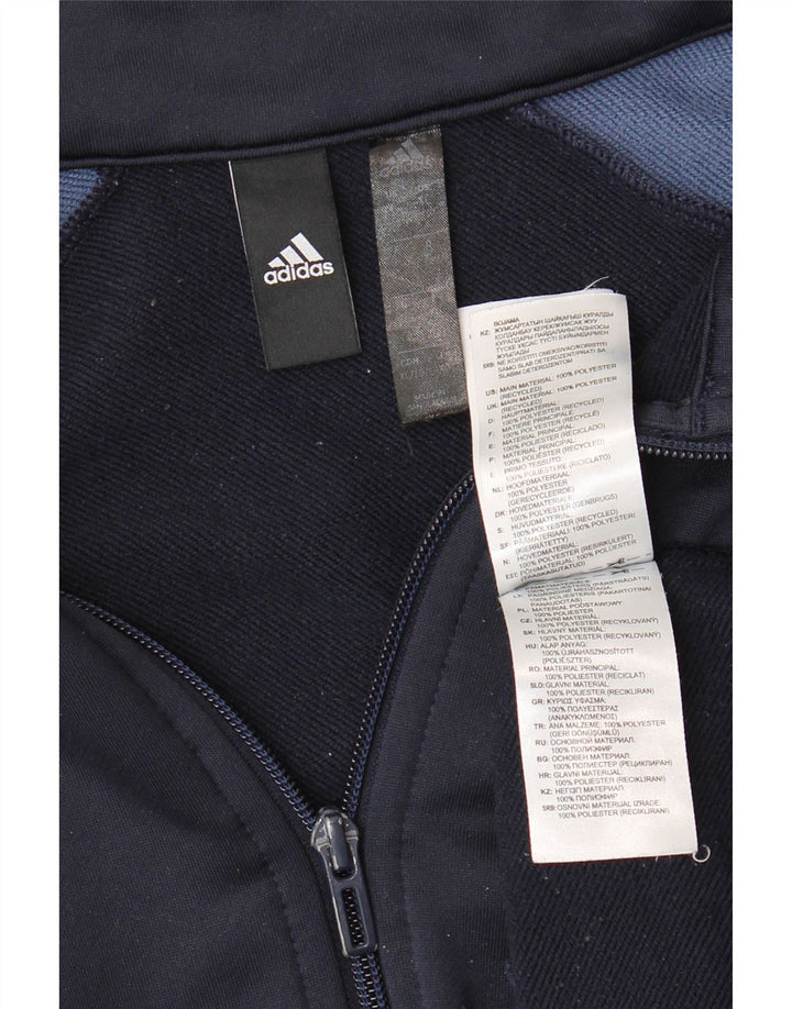 Giacca da ginnastica grafica da uomo ADIDAS XL color block blu navy