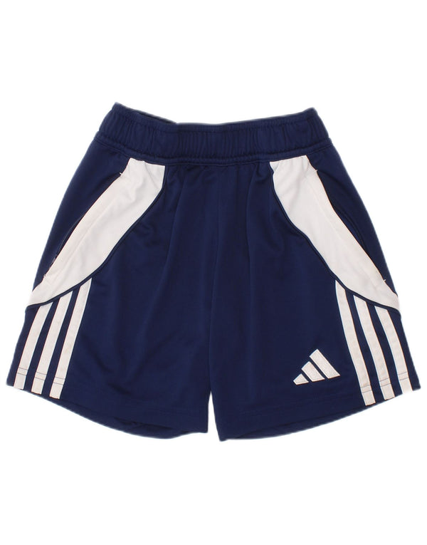 Pantaloncini sportivi Adidas Aeroready da bambino 7-8 anni in poliestere color block blu