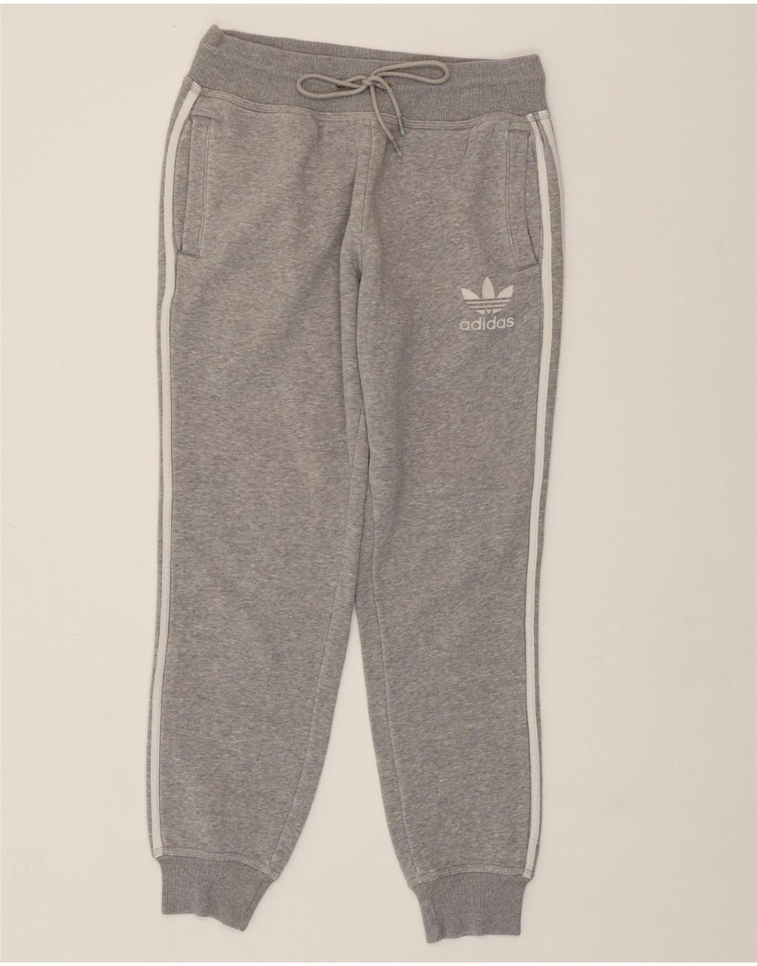 Pantaloni da tuta da donna ADIDAS Joggers UK 10 piccoli cotone grigio