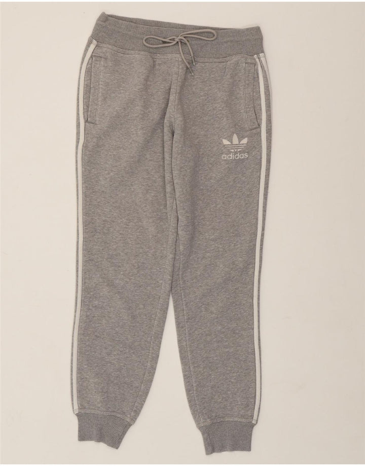 Pantaloni da tuta da donna ADIDAS Joggers UK 10 piccoli cotone grigio