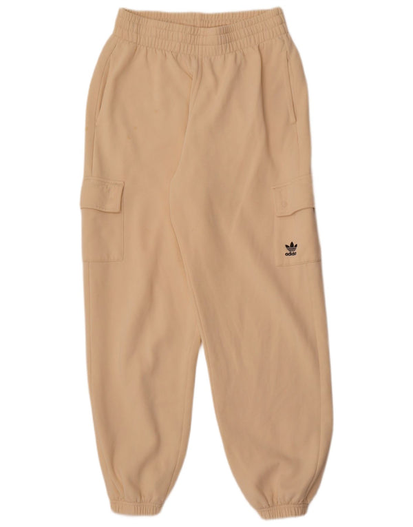 Adidas Womens Loose Fit Tracksuit Trousers Joggers UK 12/14 Medium Beige