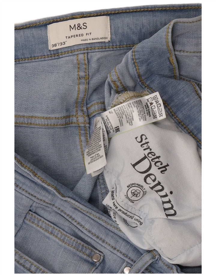 Jeans affusolati da uomo Marks & Spencer W38 L30 cotone blu