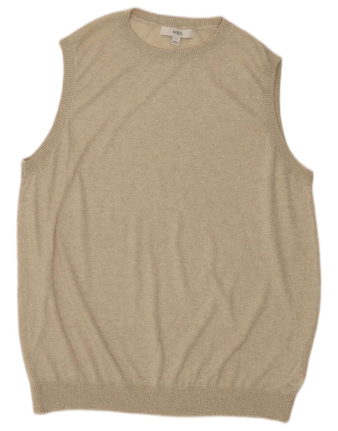 Canotta da donna Marks & Spencer UK 16 grande in viscosa dorata