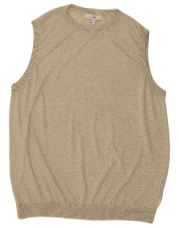 Canotta da donna Marks & Spencer UK 16 grande in viscosa dorata