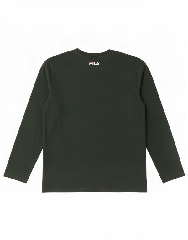 Maglia Fila Uomo Manica Lunga 2XL Cotone Verde