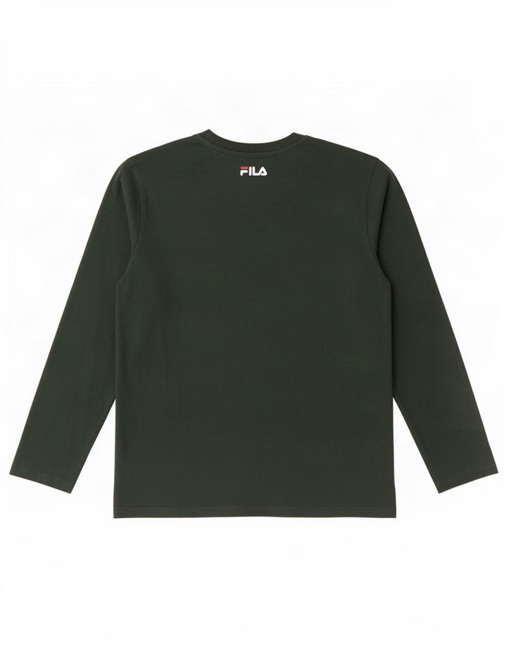 Maglia Fila Uomo Manica Lunga 2XL Cotone Verde