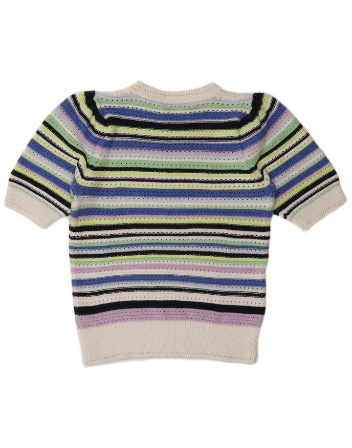 Maglione maglione girocollo da donna Marks & Spencer UK 10 piccolo multicolore