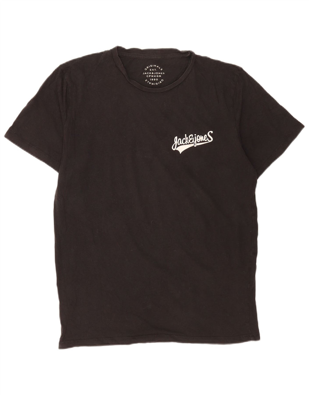 T-shirt grafica da uomo Jack & Jones Top piccola in cotone nero