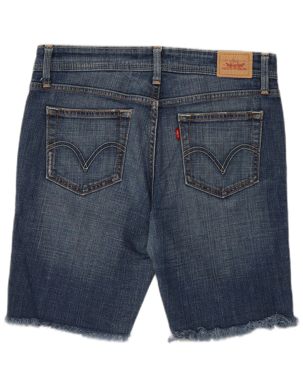 Pantaloncini di jeans a vita bassa Levi's da donna 518 taglia 7 media W30 cotone blu
