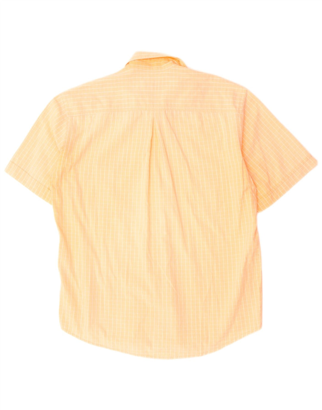 SERGIO TACCHINI Camicia da uomo a maniche corte in cotone a quadri arancio medio