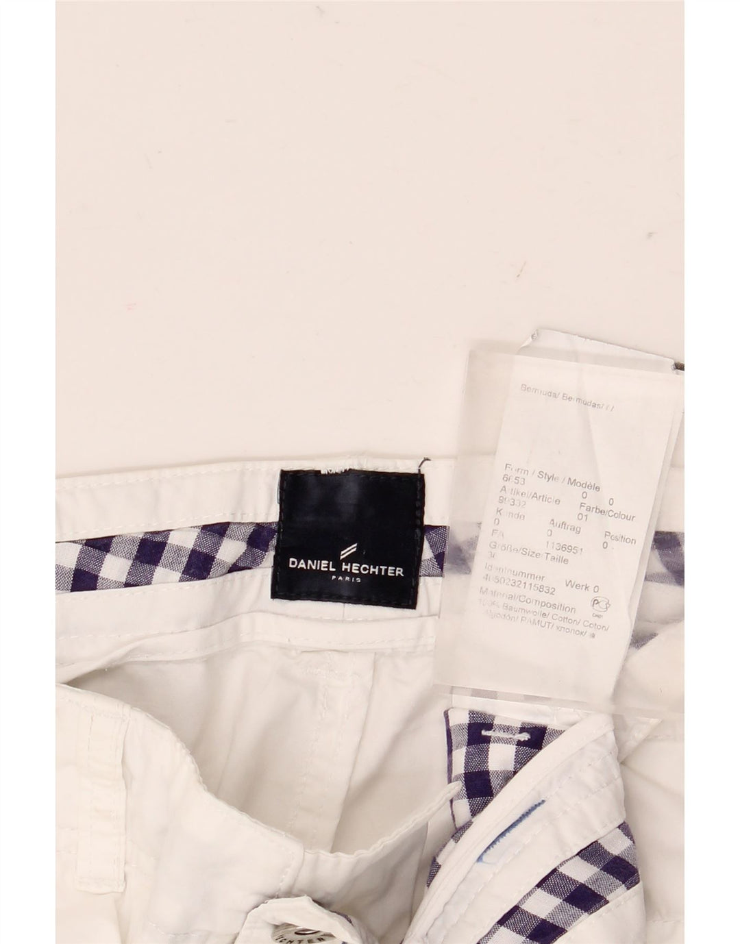 Pantaloncini cargo da uomo Daniel Hechter W36 grandi in cotone bianco