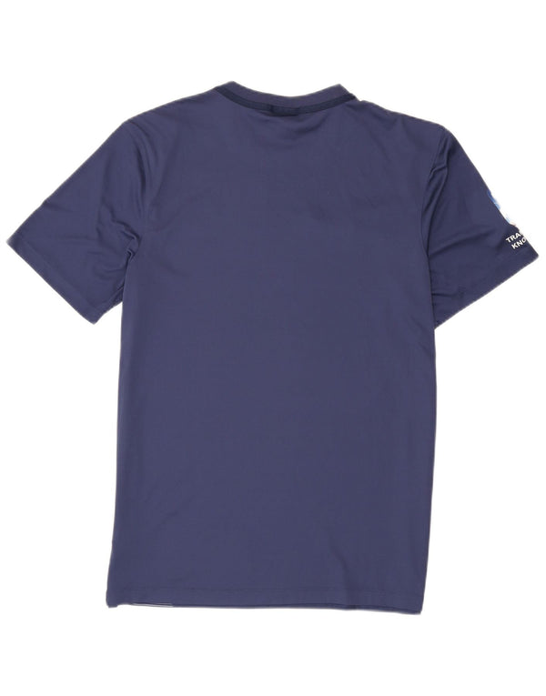 T-shirt grafica da uomo Nike Dri Fit Top color block medio blu navy