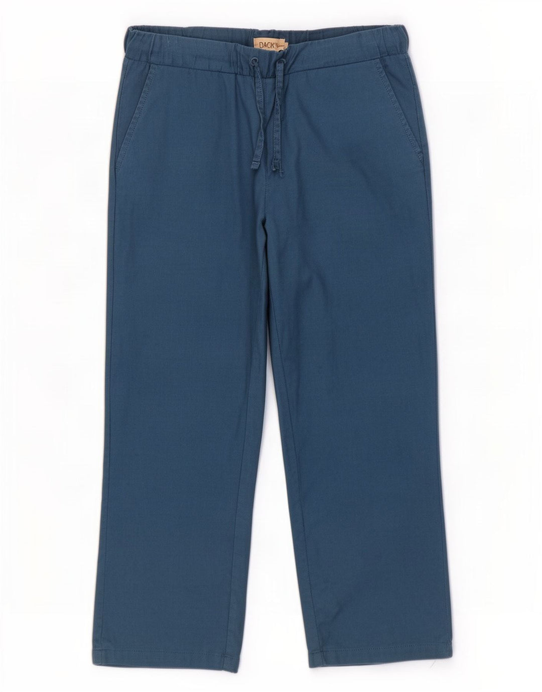 Pantaloni chino dritti da uomo di Dack piccoli W32 L25 cotone blu