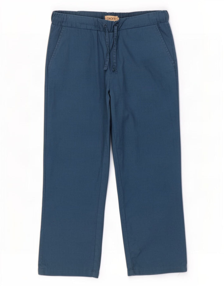 Pantaloni chino dritti da uomo di Dack piccoli W32 L25 cotone blu