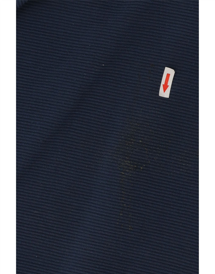 Felpa Reebok da uomo con vestibilità ampia e collo con zip, maglione grande, in poliestere blu