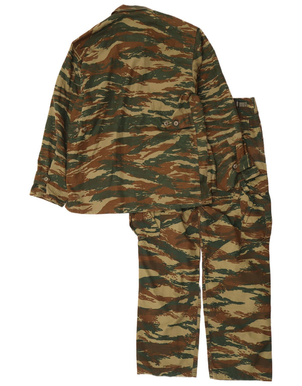 Set da 2 pezzi da caccia vintage da uomo medio W34 L30 mimetico verde