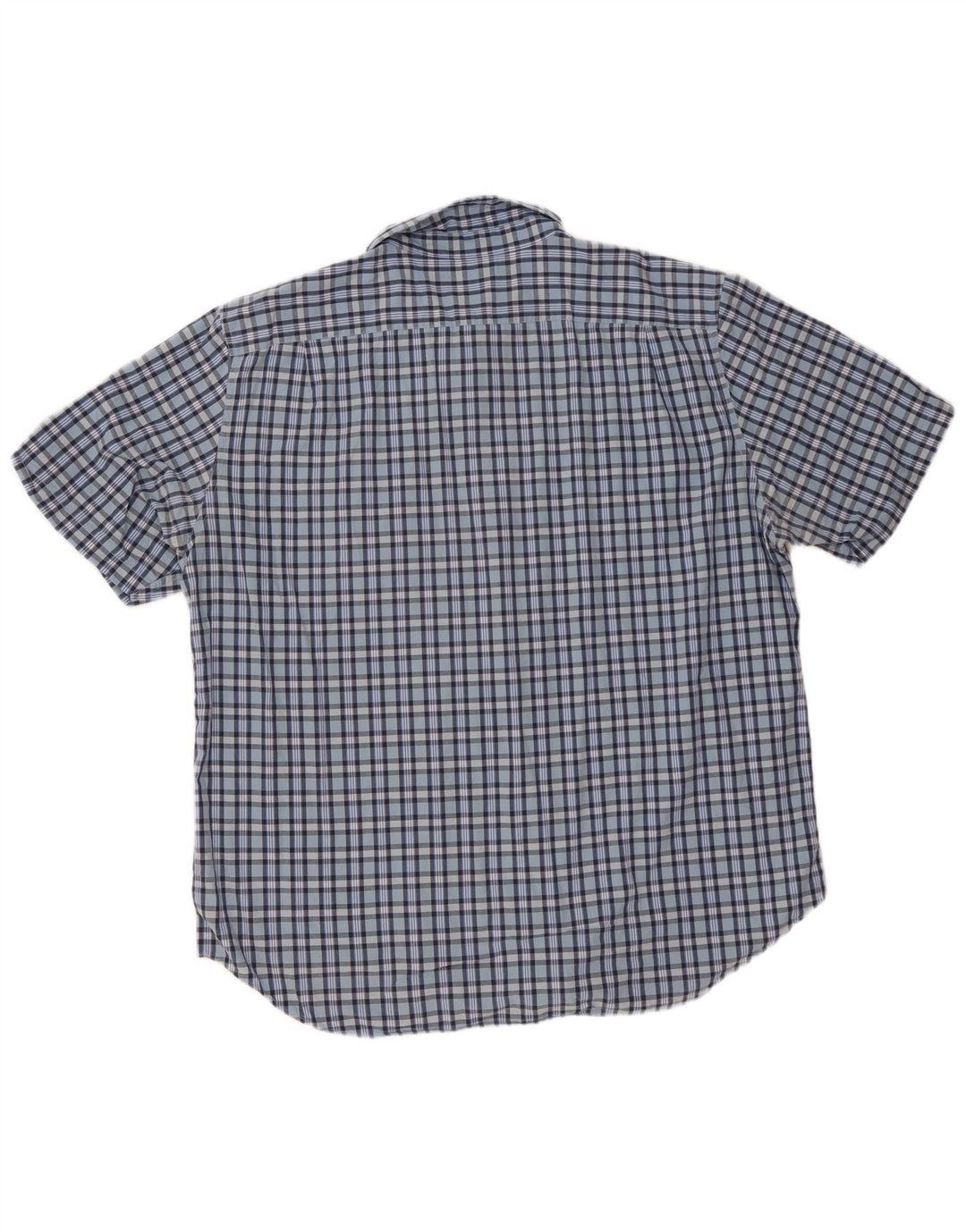 Camicia a maniche corte da uomo Nautica 2XL in cotone a quadri blu