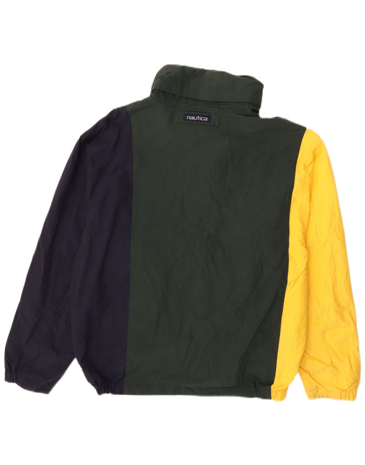 Giacca reversibile da uomo Nautica UK 40 Large in cotone color block multicolore