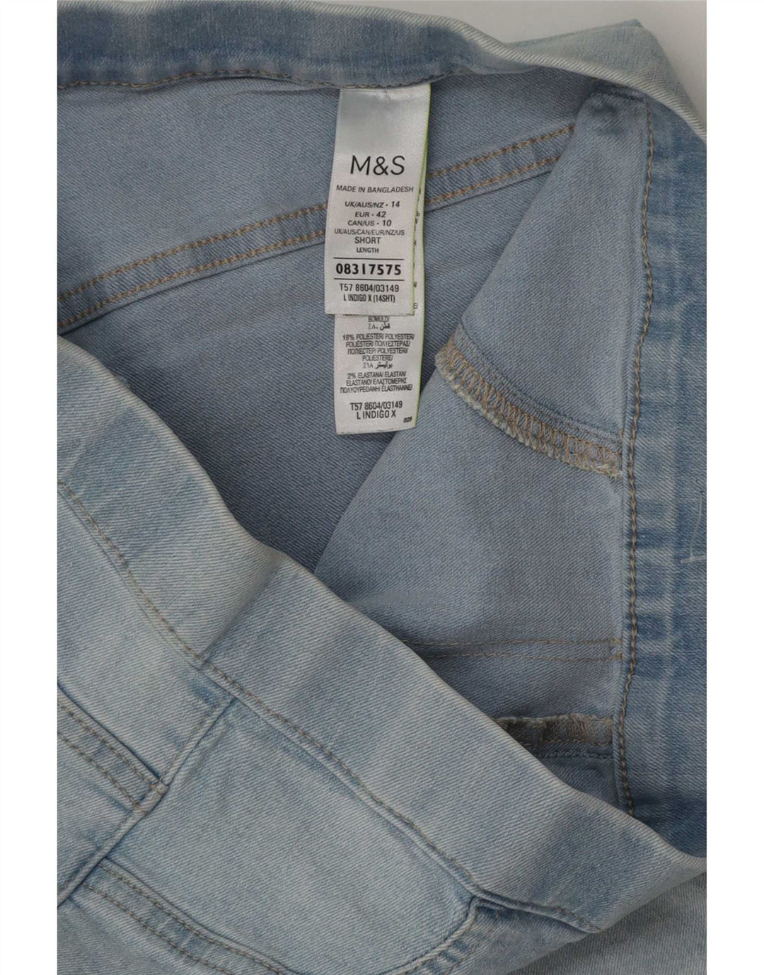 Jeans Jeggings da donna Marks & Spencer UK 14 Medio W30 L27 Cotone blu