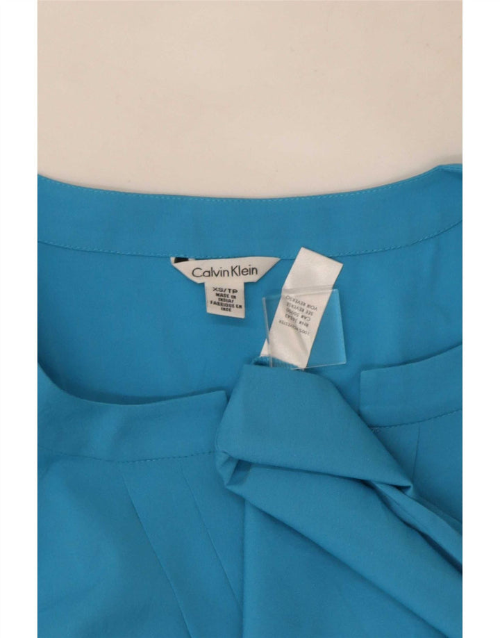 Top camicetta senza maniche da donna Calvin Klein UK 6 XS poliestere blu