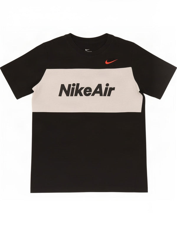 T-shirt grafica da ragazzo Nike Top 13-14 anni XL in cotone color block nero