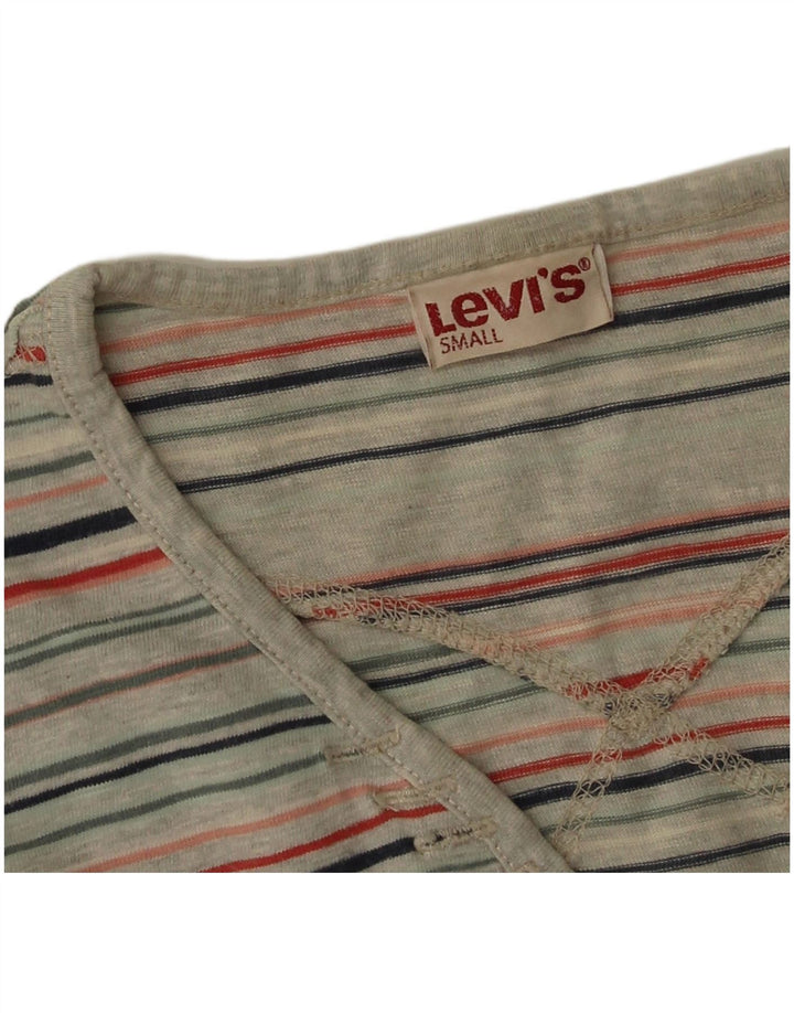 Levi's Top da donna a maniche lunghe UK 10 Small multicolore a righe
