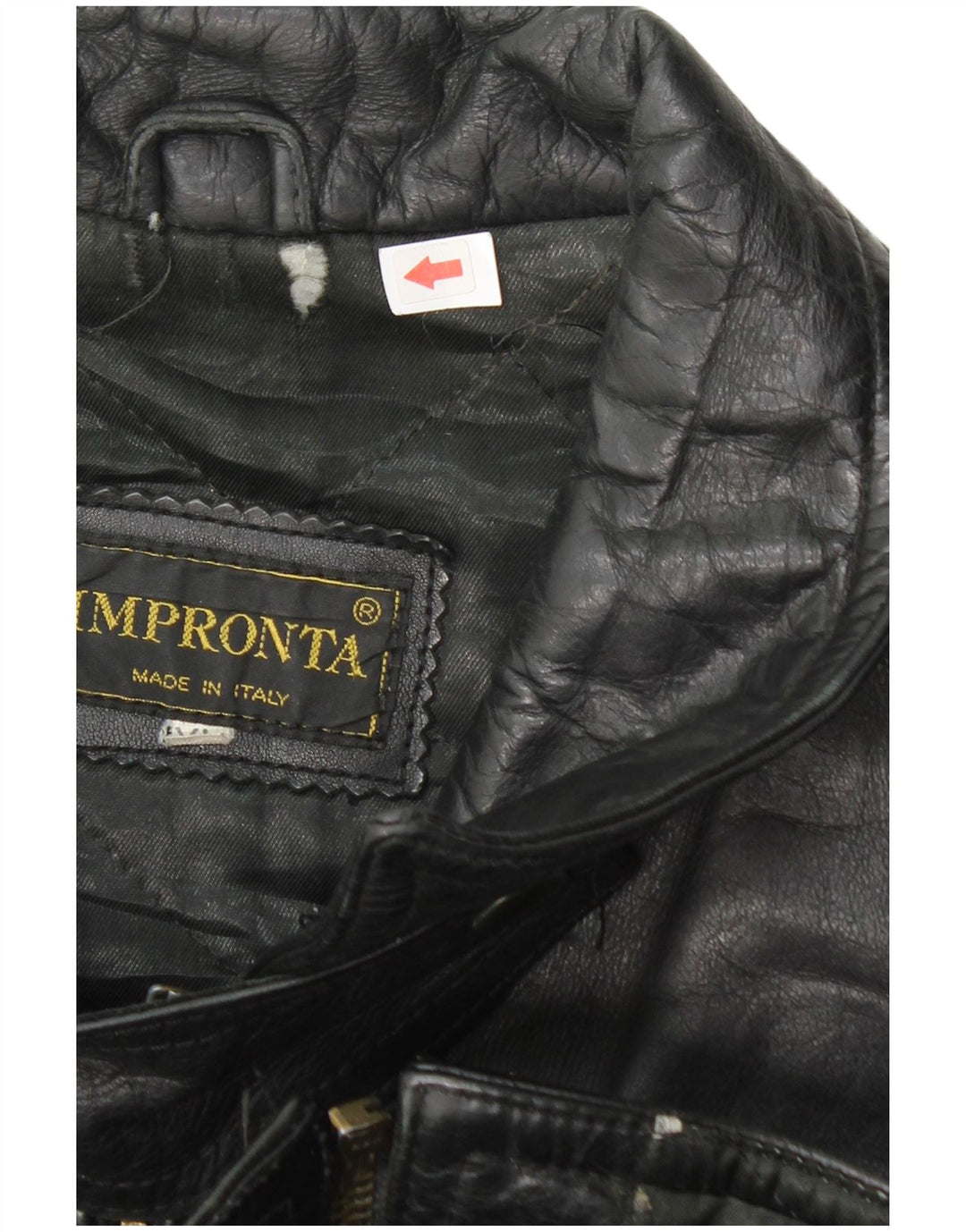 Giacca da corsa in pelle da donna vintage UK 18 XL in pelle nera