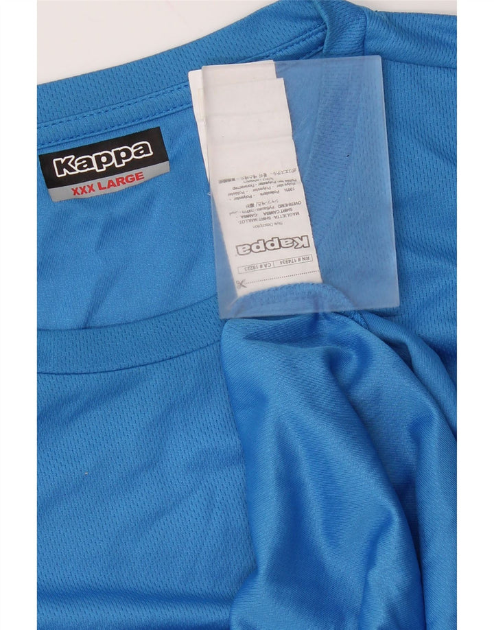 T-shirt grafica da uomo Kappa Top 3XL blu poliestere