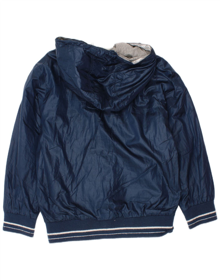 Giacca antipioggia con cappuccio Champion per ragazzi 7-8 anni, piccola, in poliestere blu navy