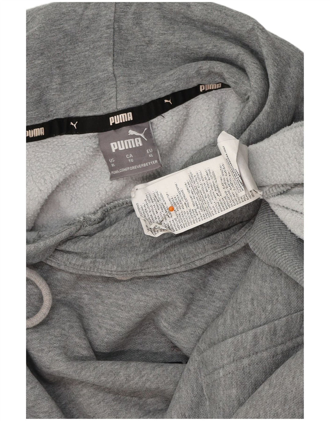 Felpa con cappuccio PUMA da uomo XL in cotone grigio