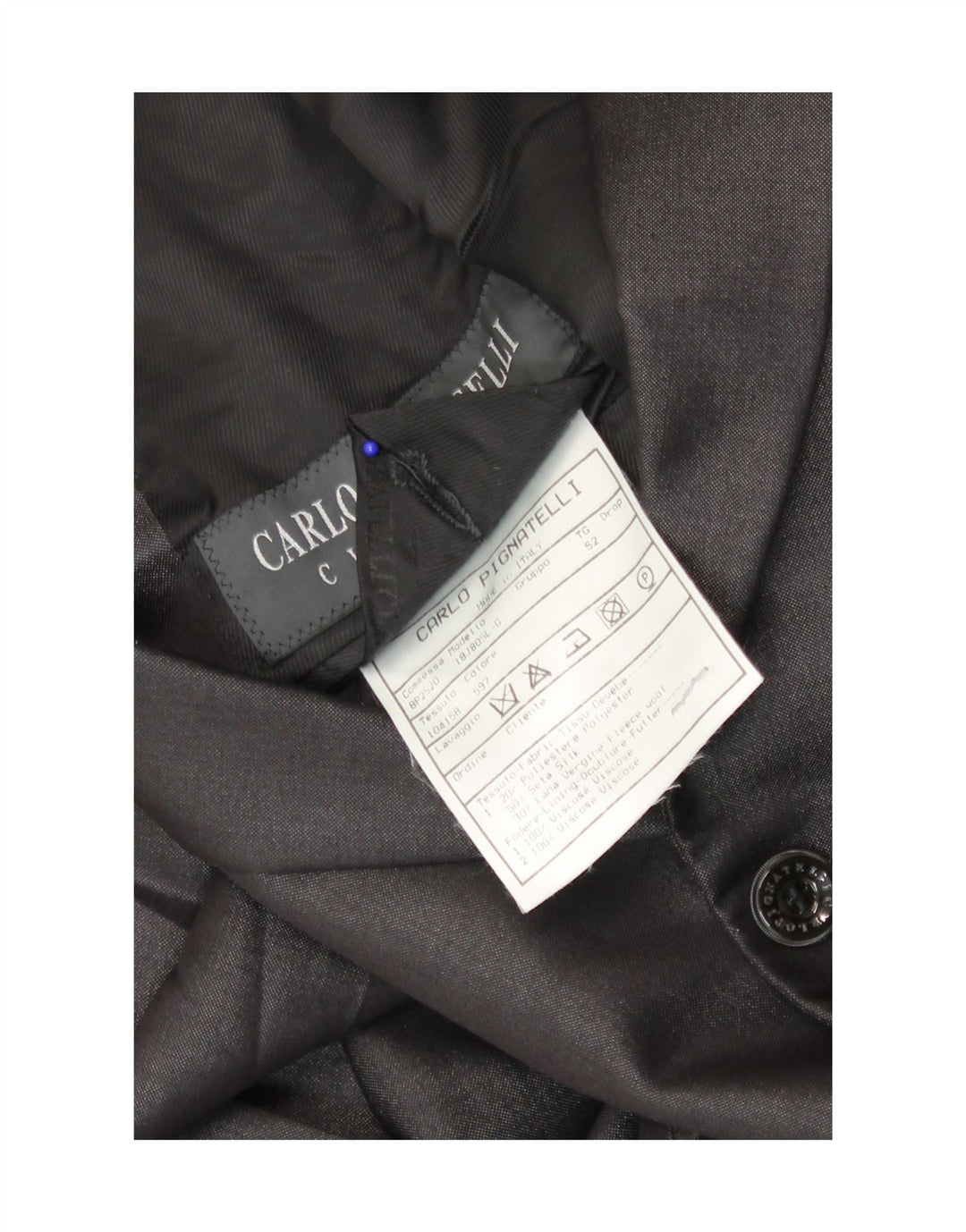 Giacca Blazer 2 Bottoni Uomo Carlo Pignatelli IT 52 XL Seta Grigia