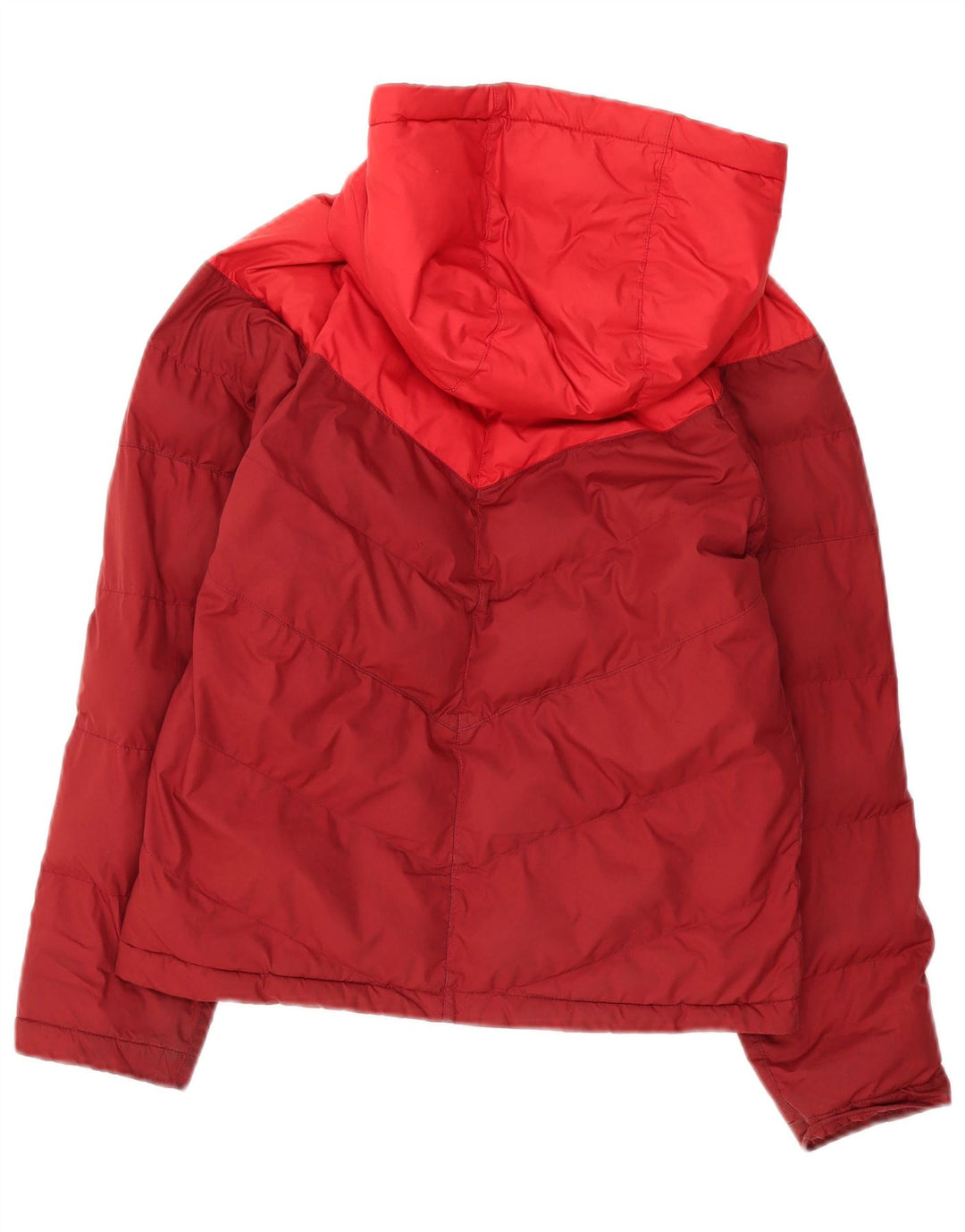 Giacca imbottita con cappuccio Nike da ragazzo 12-13 anni Large Rosso Colourblock in poliestere