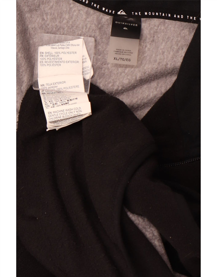 Maglione in pile da uomo con collo con zip QUIKSILVER XL poliestere color block nero