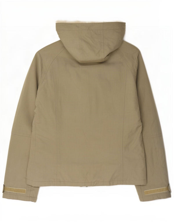 Giacca in shearling con cappuccio da uomo Woolrich UK 40 Large in nylon kaki