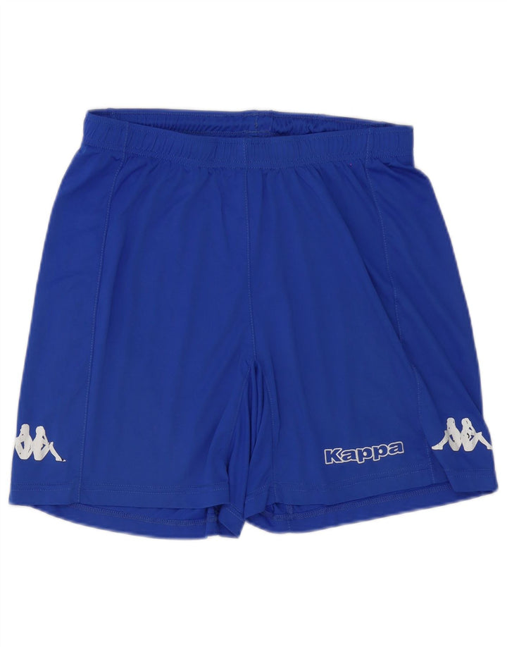 Pantaloncini sportivi grafici da uomo Kappa in poliestere blu medio